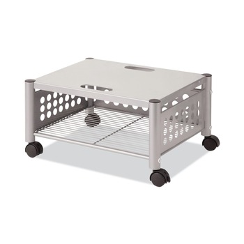 Vertiflex VF52005 21.5 in. x 17.88 in. x 11.5 in. 90 lbs. Capacity 2 Shelves Metal Underdesk Machine Stand - Matte Gray