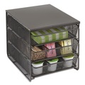 Desktop Organizers | Safco 3275BL 11.5 in. x 8.25 in. x 8.25 in. 7 Compartments 3 Drawer Hospitality Organizer - Black image number 4