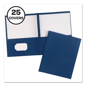 Avery 47975 0.5 in. Capacity 11 in. x 8.5 in. Prong Fastener Two-Pocket Folder - Dark Blue (25/Box)