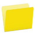 File Folders | Pendaflex 152 YEL Letter Size Straight Tabs Colored File Folders - Yellow/Light Yellow (100/Box) image number 0