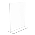 Office Presentation Supplies | Deflecto 590801 8.5 in. x 11 in. Insert Superior Image Double Sided Sign Holder - Clear image number 1