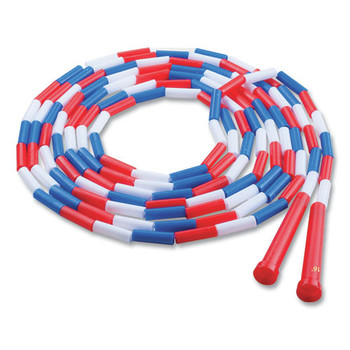 Champion Sports PR16 16 ft. Segmented Plastic Jump Rope - Red/Blue/White