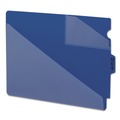 Just Launched | Smead 61961 8.5 in. x 11 in. 1/3-Cut End Tab Two-Pocket Poly "Out" Guides - Blue (50/Box) image number 0