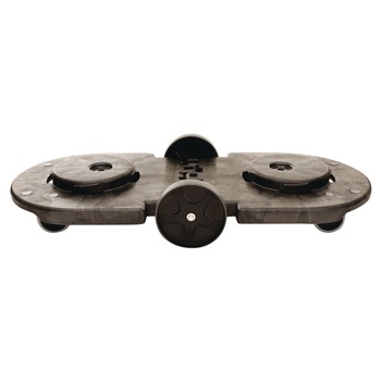 Rubbermaid Commercial FG264600BLA 20.25 in. x 45 in. x 8 in. 300 lbs. Capacity 2-Container Tandem Dolly - Black