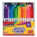 Washable Markers | Cra-Z-Art 10128WM16 Washable SuperTip Fine/Broad Bullet Markers - Assorted Colors (64/Set) image number 0