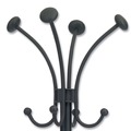 Wall Racks & Hooks | Alba PMVIENAN 16w x 16d x 70.6h Viena 8-Knob Steel Coat Stand - Black image number 1