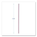Cutlery | Boardwalk BWKJSTW775S24 7.75 in. Wrapped Jumbo Plastic Straws - White/Red Stripe (400/Pack, 25 Packs/Carton) image number 4