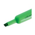 Highlighters | Universal UNV08862 Chisel Tip Fluorescent Green Ink Green Barrel Desk Highlighters (1 Dozen) image number 3