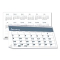 Notebooks & Pads | House of Doolittle 3679 12-Month (Jan to Dec): 2026 7 in. x 4.25 in. Bar Harbor Recycled Desk Tent Monthly Calendar - White/Blue Sheets image number 0