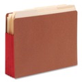 File Folders | Smead 73686 3.5 in. Expansion Drop-Front End Tab File Pockets - Redrope/Red/Letter Size (10/Box) image number 1