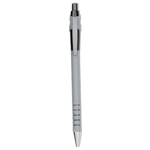 Pens | Paper Mate 9580131 0.8 mm Fine FlexGrip Ultra Recycled Retractable Ballpoint Pen - Black Ink, Gray/Black Barrel (1-Dozen) image number 0