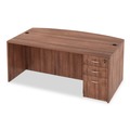 Office Desks & Workstations | Alera VA227236WA 71 in. x 41.38 in. x 29.63 in. Valencia Series Bow Front Desk Shell - Modern Walnut image number 7