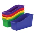 Boxes & Bins | Storex 70105U06C 4.75 in. x 12.63 in. x 7 in. Interlocking Book Bins with Clear Label Pouches - Assorted Colors (5/Pack) image number 0