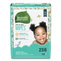 Hand Wipes | Seventh Generation 34219 7 in. x 7 in. Refill Free and Clear Baby Wipes - White Unscented (256/Pack) image number 0