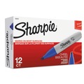 Back to School Sale | Sharpie 38203 Medium Chisel Tip Permanent Marker - Blue (1-Dozen) image number 1