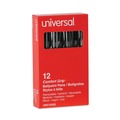Pens | Universal UNV15530 1 mm Comfort Grip Retractable Ballpoint Pens - Medium, Black (1 Dozen) image number 0