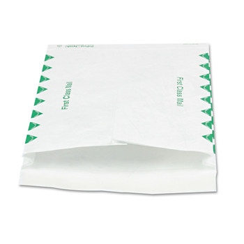 | Survivor QUAR4510 10 in. x 13 in. No. 13-1/2 Lightweight 14 lbs. Tyvek Open End First Class Expansion Mailers - White (100/Carton)