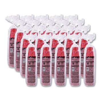 Dart P16R 16 oz. Plastic Cold Drink Party Cups - Red (1000/Carton)