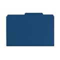 File Folders | Smead 19035 Six SafeSHIELD Fasteners 2 Dividers Legal Size Six-Section Pressboard Top Tab Classification Folders - Dark Blue (10/Box) image number 1