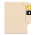 Labels | Smead 67920 0.5 x 1 Yearly End Tab 20 File Folder Labels - Yellow (250/Pack) image number 3