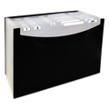 Sheet Protectors | C-Line 48221 12 in. Expansion 1/5-Cut Tabs 21-Pocket Stand-Up Design Expanding File - Legal Size/Black image number 2