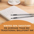Pens | BIC GSFG11 BLK Round Stic Grip Xtra Comfort Fine 0.8 mm. Stick Ballpoint Pen - Black Ink/Gray/Black Barrel (1-Dozen) image number 4