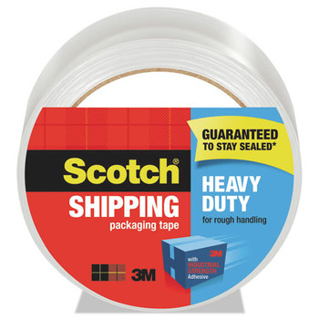  | Scotch 3850 3850 1.88 in. x 54.6 yards 3 in. Core Heavy-Duty Packaging Tape - Clear (1-Roll)