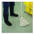 Mops | Boardwalk BWK120C Handle/Deck Mops with No. 20 Head and 54 in. Handle - White Cotton Head/Natural Wood Handle (6/Carton) image number 10