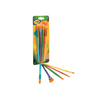 Crayola 05-3506 Arts and Craft Brush Set - Assorted Sizes (5/Pack)