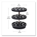 Breakroom Supplies | Mind Reader PODSUS45-BLK 9.5 in. x 9.5 in. x 11.75 in. Anchor Collection 3-Tier Single Serve Pod Carousel Countertop Organizer - Black image number 1