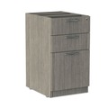 Office Filing Cabinets & Shelves | Alera ALEVA532822GY Valencia Series 15.63 in. x 20.5 in. x 28.5 in. Legal/Letter 3-Drawer Full Pedestal File - Gray image number 1