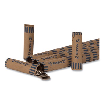 Pap-R Products 20005 2 Dollars Nickels Preformed Tubular Coin Wrappers (1000/Box)