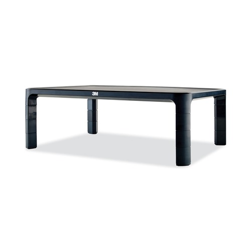 Monitor Stands | 3M MS85B 16 in. x 12 in. x 1.75 in. to 5.5 in. 20-lb. Capacity Adjustable Monitor Stand - Black/Silver image number 0