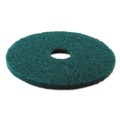 Labor Day Sale | Boardwalk BWK4013GRE 13 in. Diameter Heavy-Duty Scrubbing Floor Pads - Green (5/Carton) image number 1
