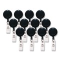 Label & Badge Holders | Advantus 75548 30 in. Extension Swivel-Back Retractable ID Card Reel - Black (12/Pack) image number 0