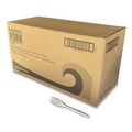 Cutlery | Boardwalk BWKFORKPPMW 5.51 in. Long Mediumweight Polypropylene Plastic Fork Cutlery - White (1000/Carton) image number 0