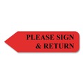 Page Flags | Redi-Tag B81344 Please Sign and Return Arrow Message Page Flags in Dispenser - Red (120/Pack) image number 2