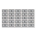 Labels | Smead 68319 0.75 in. x 1.5 in. "19-in Yearly End Tab File Folder Labels - Gray (500/Roll) image number 1