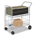 Just Launched | Fellowes Mfg Co. 40912 21.5 in. x 37.5 in. x 39.25 in. Wire Mail Cart - Chrome image number 1