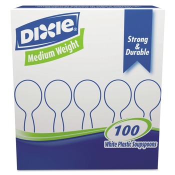 Dixie SM207 Heavy Mediumweight Plastic Cutlery Soup Spoons (1000/Carton)