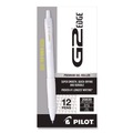 Pens | Pilot PIL20839 G2 Edge Premium Gel Roller Pen, Retractable, Fine 0.7 mm, Black Ink, White Barrel, Dozen image number 0