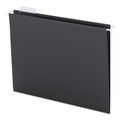 File Folders | Smead 64062 1/5 Cut Tab Letter Size Colored Hanging File Folders - Black (25/Box) image number 1