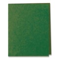 File Folders | Oxford 57756EE 11 in. x 8.5 in. 0.5 in. Capacity Twin-Pocket Folders with 3 Fasteners - Green (25/Box) image number 1