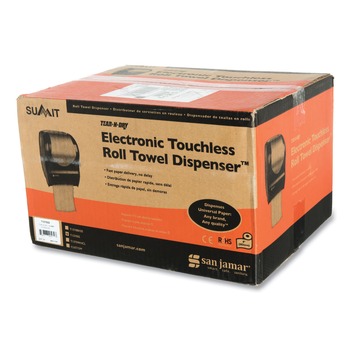 PAPER TOWEL HOLDERS | San Jamar T1370SS Tear-N-Dry 16.75 in. x 10 in. x 12.5 in. Touchless Towel Roll Dispenser - Stainless Steel