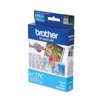 Brother LC51C LC51C Innobella 400 Page-Yield Ink - Cyan