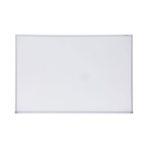 White Boards | Universal UNV43623 36 in. x 24 in. Melamine Dry Erase Board with Anodized Aluminum Frame - White Surface image number 0