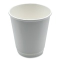 Cups and Lids | Boardwalk BWKDW10HCUPPK 10 oz. Double-Walled Paper Hot Cups - White (25/Pack) image number 1