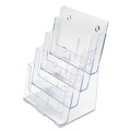 Desk Shelves | Deflecto 77441 9.38w x 7d x 13.63h 4-Compartment Magazine Size DocuHolder - Clear image number 1