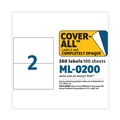 Labels | MACO MML-0200 5.5 in. x 8.5 in. Internet Format Cover-All Opaque Laser/Inkjet Shipping Labels - White (200/Box) image number 5