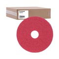 Labor Day Sale | Boardwalk BWK4014RED 14 in. Diameter Buffing Floor Pads - Red (5/Carton) image number 1